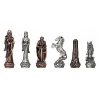 6 Fantasy Themed Pewter Chess Pieces.