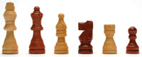 Sheesham and Kari wood chess pieces.