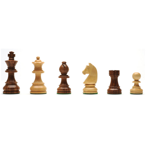 Classic Staunton Chessmen - Weighted & Hand polished Wood with 3.75 in. King. Sheesham and Kari wood.