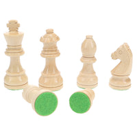 WE Games Staunton, Black Stained, Wood Chess Pieces – Weighted – King measures 3 in.