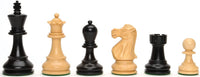 Jacques Style Chess Pieces, Weighted & Hand Polished Black Stained and Kari Wood.