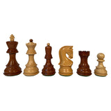 6 Zagreb Chess Pieces Acacia and Boxwood. 3.75 king.