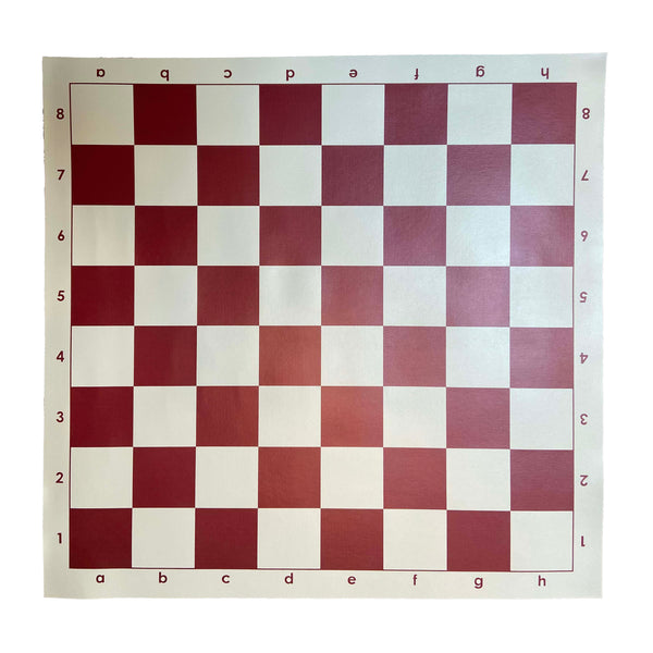 Tournament Roll Up Chess Board - Vinyl with Red Squares