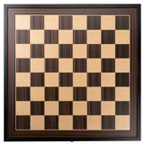 Top view of Black Stained Chess Board with Storage Drawers