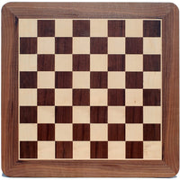 Deluxe Chess Board - Walnut Wood with Rounded Corners 19 in.