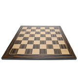 WE Games Deluxe Chess Board – Zebra & Natural Wood 19 in