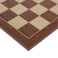 WE Games Mahogany Stained Wooden Chess Board, Algebraic Notation, 21.25 in.