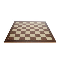 Walnut and Sycamore Wooden Chess Board with Algebraic Notation - 19.75 in.