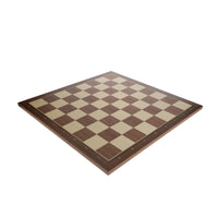 Walnut and Sycamore Wooden Chess Board with Algebraic Notation - 19.75 inches