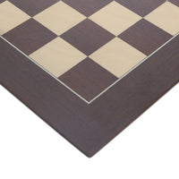 Deluxe Wenge and Sycamore Wooden Chess Board - 21.75 inches