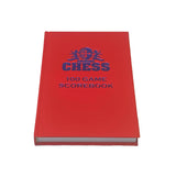 Hardcover chess game scorebook (red).