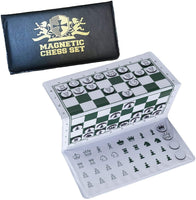 Travel mini magnetic pocket chess set. 6 x 3.25 inches.
