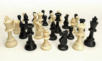 Black and white Staunton chess pieces scattered around.