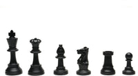 WE Games Tournament Chess Pack - Staunton Plastic Pieces, 3.75 inch king - 20 inch Black Vinyl Board and Black Tote