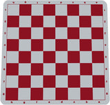 Full view of red silicone chess board.
