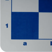 Rounded corner of blue silicone chess board.