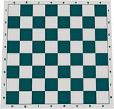 Full green roll-up chess board.