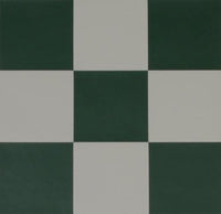 Zoomed in on the chess boards green and white squares.