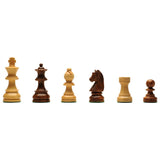 6 chess pieces. 3 Sheesham and 3 Kari wood.