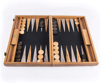 Luxury Natural Cork & Wood Backgammon Set - 19 inches - Handcrafted in Greece.