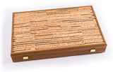 Natural Cork & Wood Backgammon Set closed.