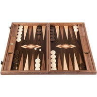 Luxury Walnut Tree-Trunk Backgammon Set - 19 inches - Handcrafted in Greece.