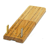 Mini Travel Cribbage Board. 2 Player Board with Metal Pegs.