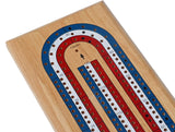 Zoomed in on Cribbage board Finish line.