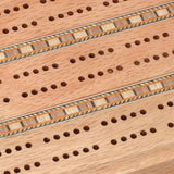 Zoomed in of inlay sprint 3 track board. 
