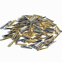 Premium Tapered Easy Grip Cribbage Pegs - Set of 100 brass and chrome.