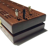 3 easy grip pegs on cribbage board.