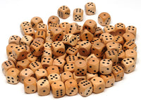 Wooden dice with rounded corners- 100 bulk pack.
