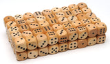Stack of 100 wooden dice.