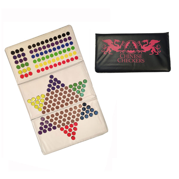 Magnetic Checkbook Chinese Checkers Game. Foldable.