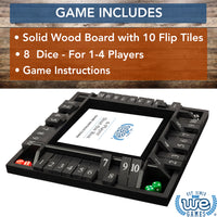 4 Player Shut The Box dice Game – 8 inches – 1 to 4 Players can Play at The Same time for The Classroom, Home or Pub – Travel Size