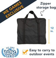 Zipper storage bag. Easy to carry to outdoor events. 12 inches tall.