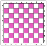 Pink and white mousepad chess mat. 20 inches.