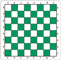 Green and white mousepad chess mat. 20 inches.