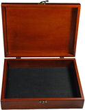 Wooden box opened with soft bottom.