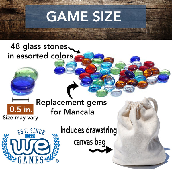 WE Games Replacement Glass Mancala Stones in Assorted Colors –  wood-expressions