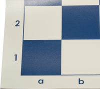Corner of Blue vinyl chess board.