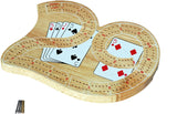 Mini 29 Cribbage Set - Solid Wood 2 Track Board with Metal Pegs