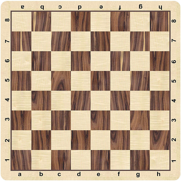 Rosewood & Maple Grain Mousepad Chessboard, 20 inches.