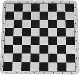 Black silicone chess mat.