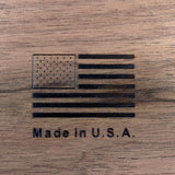 Made in USA engraved on the back of the board.