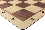 Rounded corner of mousepad chessboard.