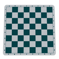 Green Silicone Tournament Chess Mat - 19.75 Inch Board with 2.25 Inch Squares.