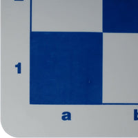 Rounded corner of blue silicone chess board.