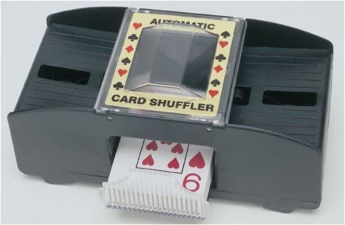 2 Deck Shuffler - Battery Operated. Deck Shuffler with set of cards in it.