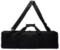 Black canvas bag with shoulder strap.